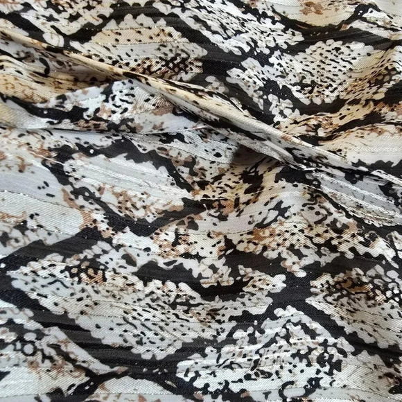 Joie Womens Python Print Long Sleeve Blouse shirt Boutton down size XL - Picture 10 of 16